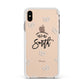 Personalised Anniversary Monochrome Apple iPhone Xs Max Impact Case White Edge on Gold Phone