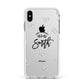 Personalised Anniversary Monochrome Apple iPhone Xs Max Impact Case White Edge on Silver Phone