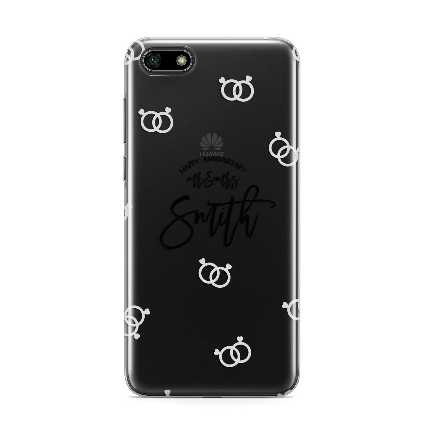 Personalised Anniversary Monochrome Huawei Y5 Prime 2018 Phone Case