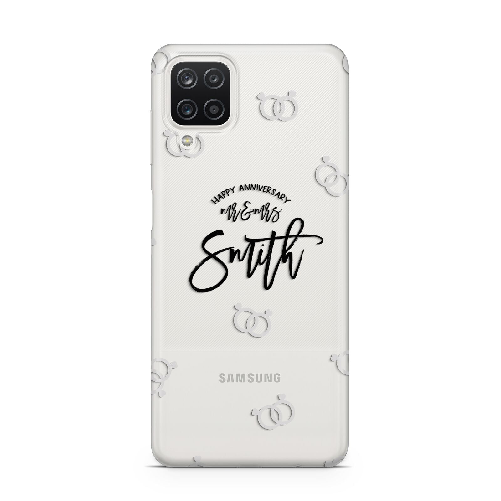 Personalised Anniversary Monochrome Samsung A12 Case