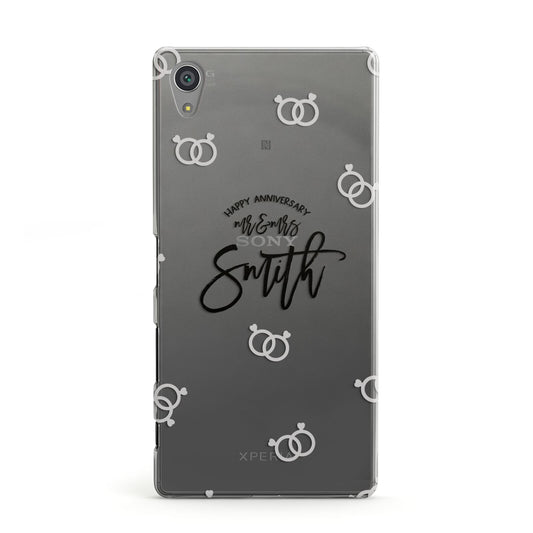 Personalised Anniversary Monochrome Sony Xperia Case