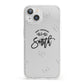 Personalised Anniversary Monochrome iPhone 13 Clear Bumper Case