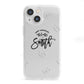 Personalised Anniversary Monochrome iPhone 13 Mini Clear Bumper Case