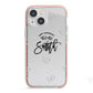 Personalised Anniversary Monochrome iPhone 13 Mini TPU Impact Case with Pink Edges