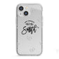 Personalised Anniversary Monochrome iPhone 13 Mini TPU Impact Case with White Edges