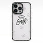 Personalised Anniversary Monochrome iPhone 13 Pro Black Impact Case on Silver phone