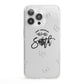 Personalised Anniversary Monochrome iPhone 13 Pro Clear Bumper Case