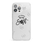 Personalised Anniversary Monochrome iPhone 13 Pro Max Clear Bumper Case