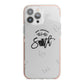 Personalised Anniversary Monochrome iPhone 13 Pro Max TPU Impact Case with Pink Edges