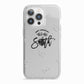 Personalised Anniversary Monochrome iPhone 13 Pro TPU Impact Case with White Edges
