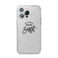 Personalised Anniversary Monochrome iPhone 14 Pro Max Clear Tough Case Silver