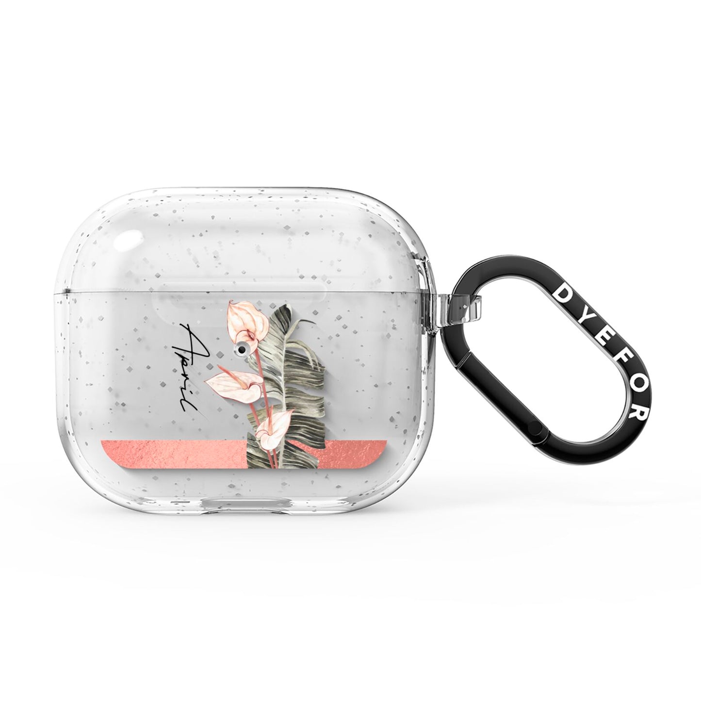 Personalised Anthurium AirPods Glitter Case 3rd Gen