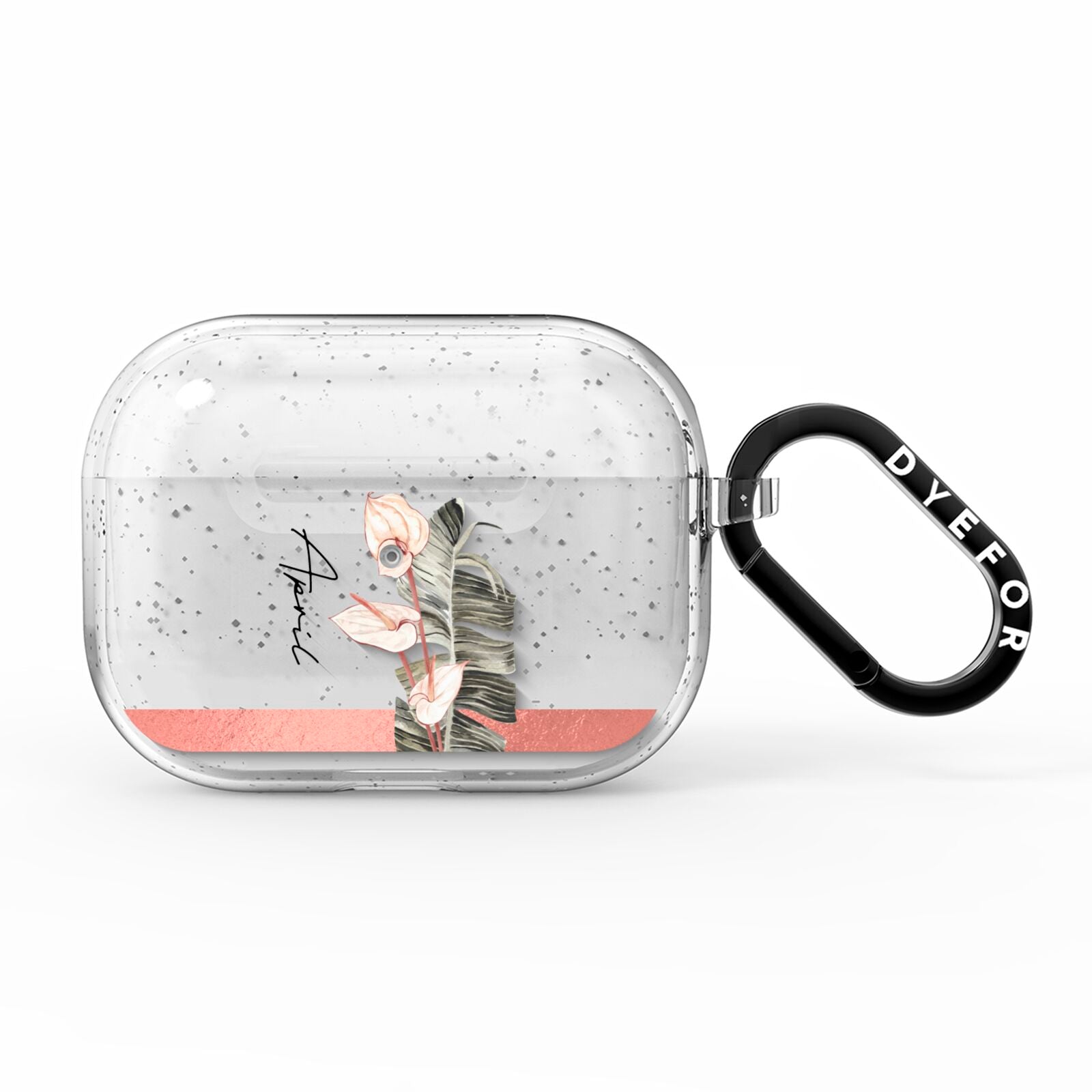 Personalised Anthurium AirPods Pro Glitter Case