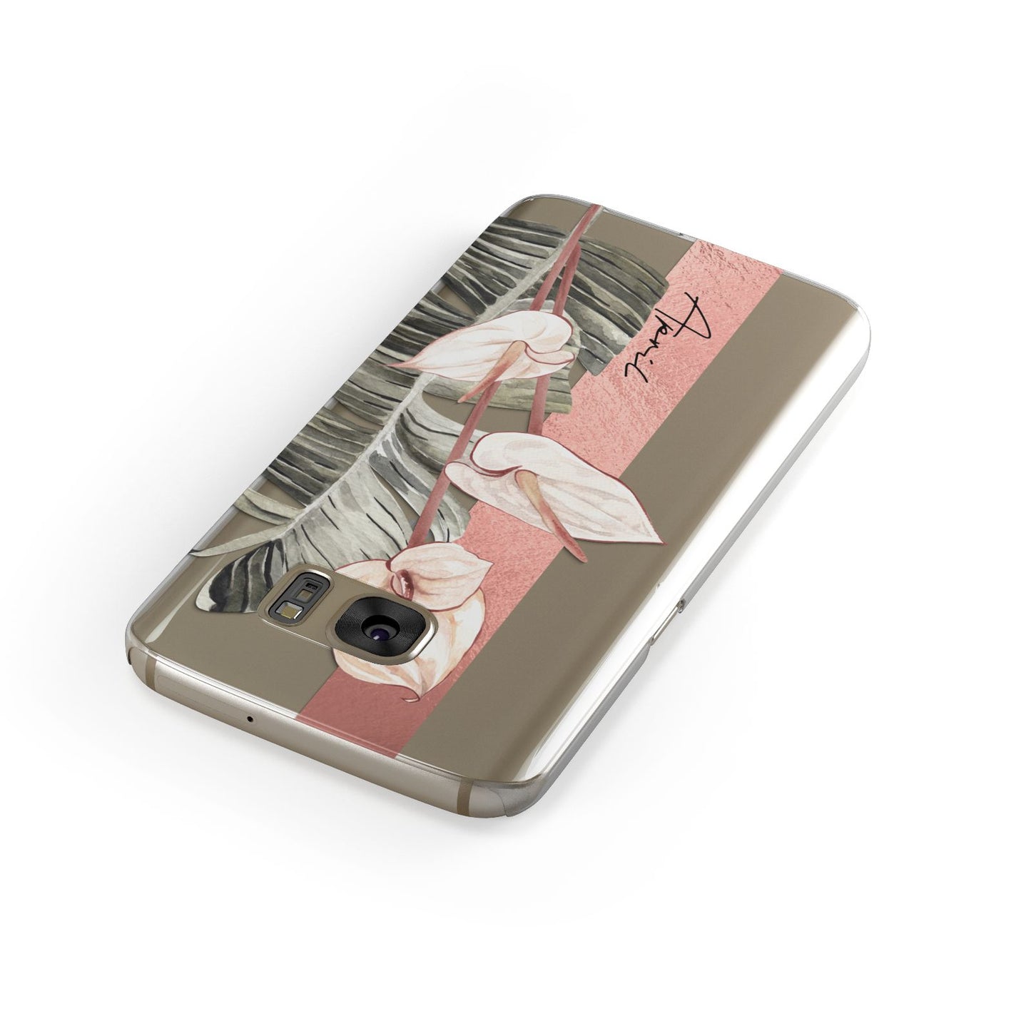 Personalised Anthurium Samsung Galaxy Case Front Close Up