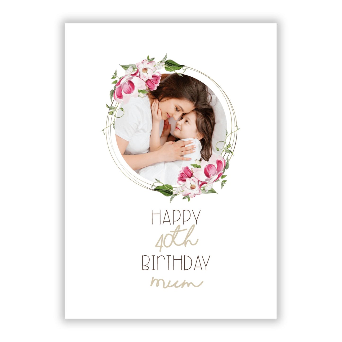 Personalised Any Age Mum s Birthday Photo A5 Flat Greetings Card