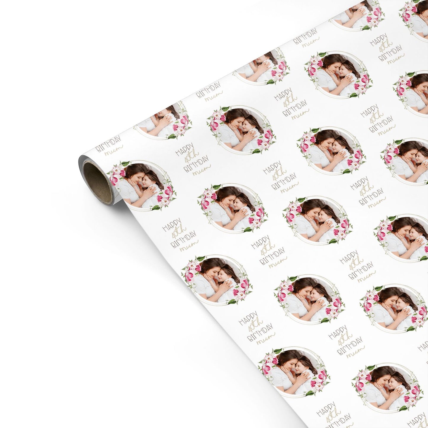 Personalised Any Age Mum s Birthday Photo Personalised Gift Wrap