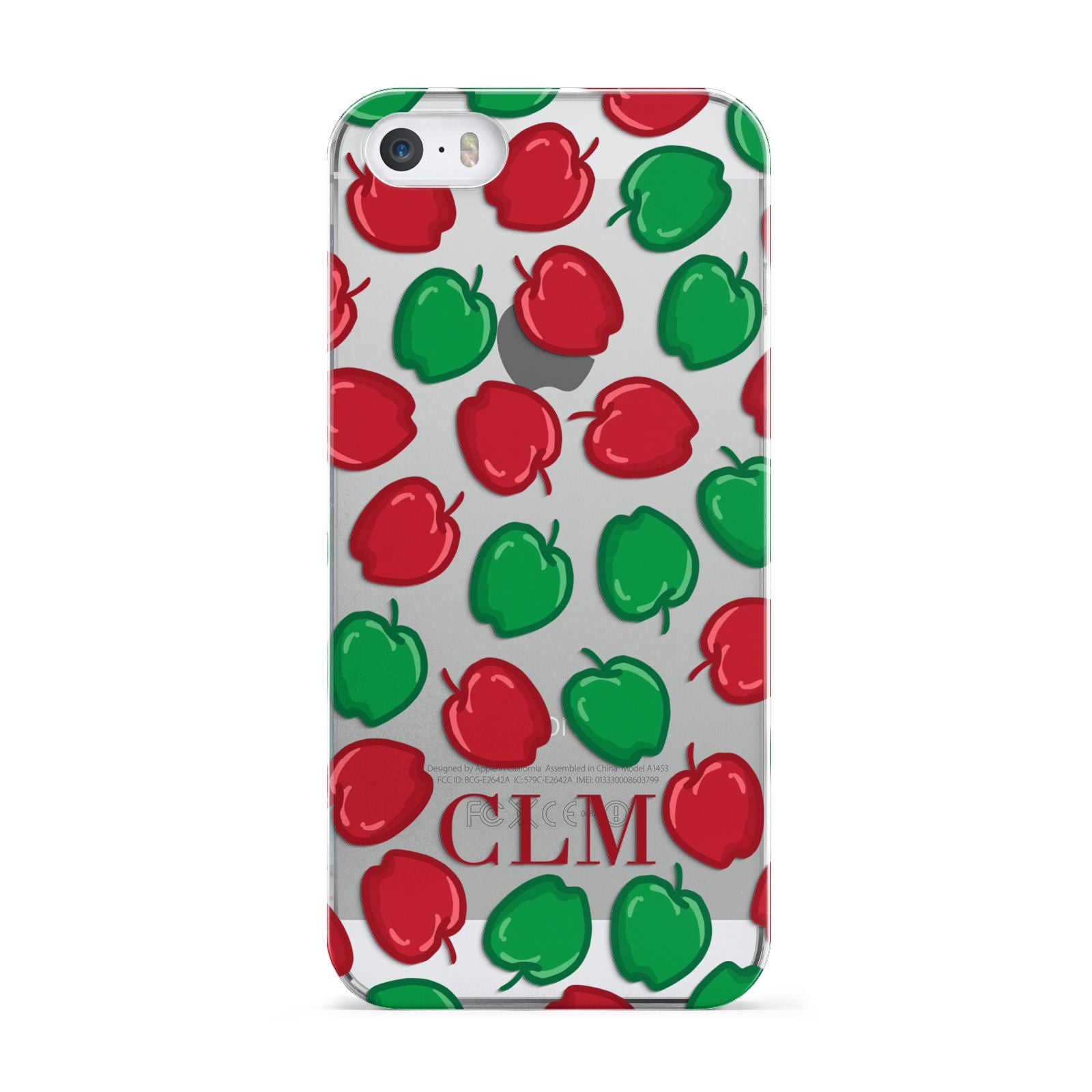 Personalised Apples Initials Clear Apple iPhone 5 Case