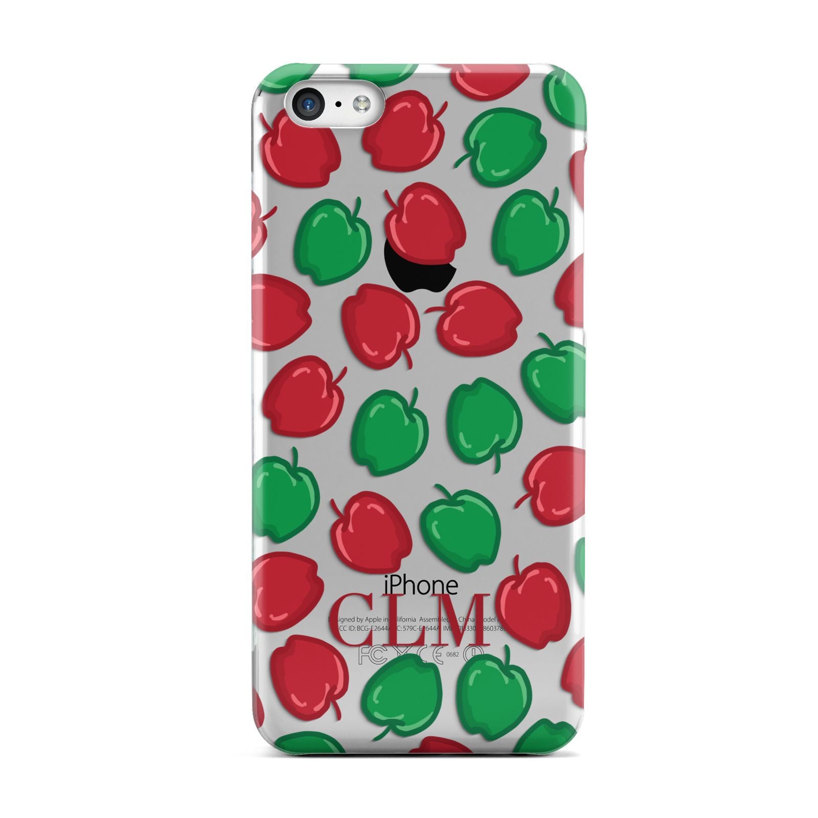 Personalised Apples Initials Clear Apple iPhone 5c Case