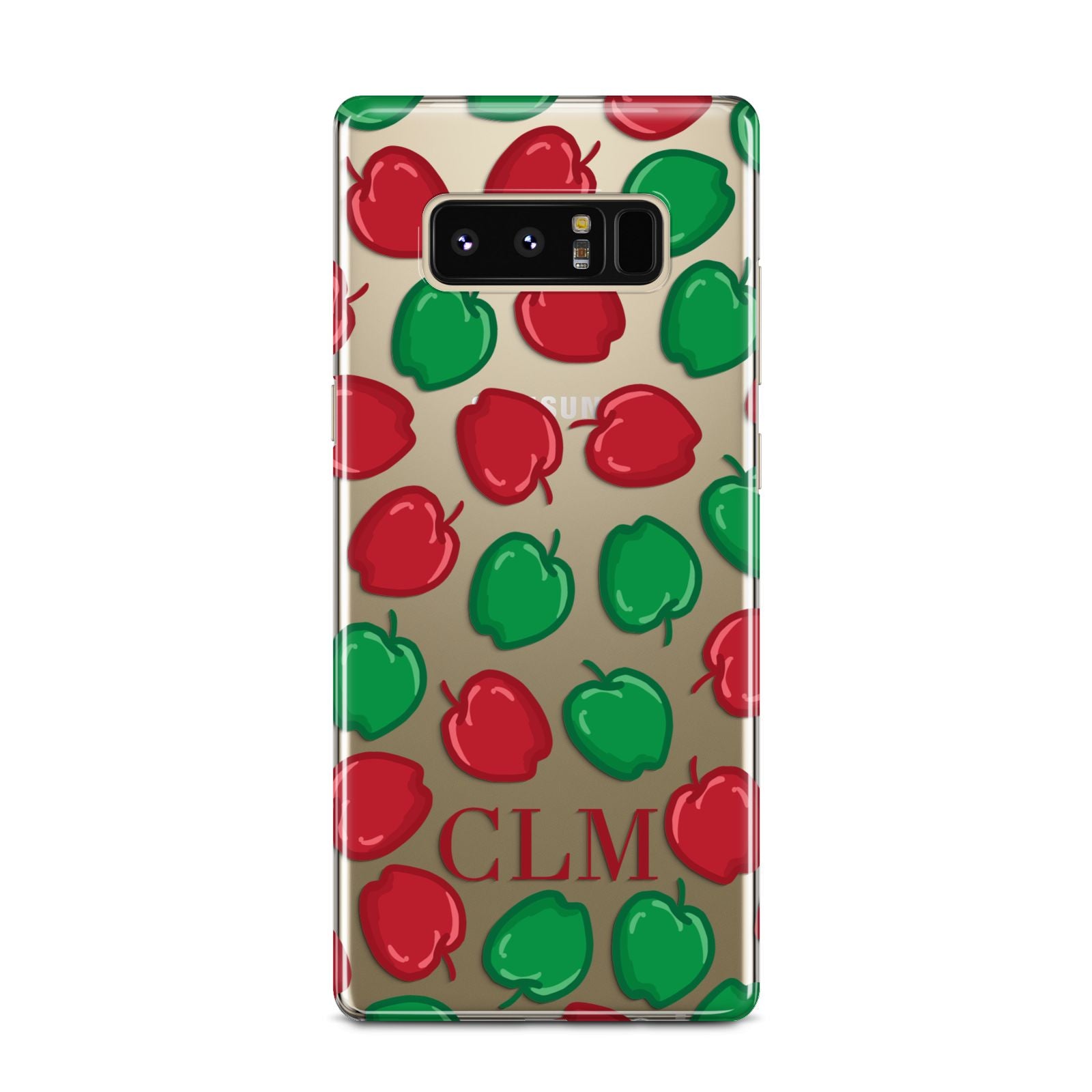Personalised Apples Initials Clear Samsung Galaxy Note 8 Case