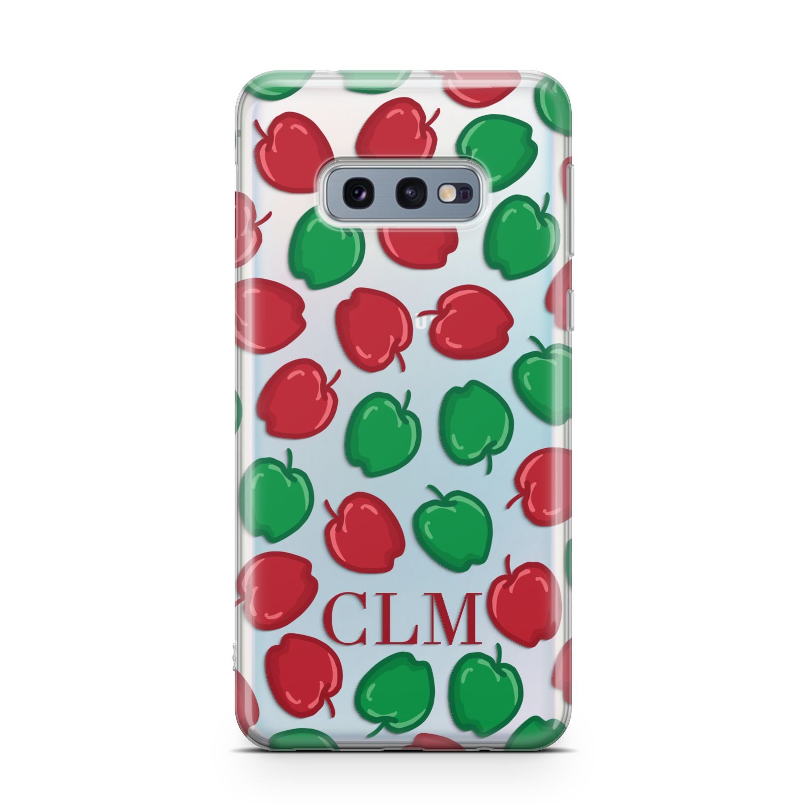 Personalised Apples Initials Clear Samsung Galaxy S10E Case