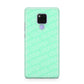 Personalised Aqua Diagonal Name Huawei Mate 20X Phone Case