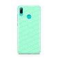 Personalised Aqua Diagonal Name Huawei P Smart 2019 Case