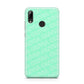 Personalised Aqua Diagonal Name Huawei Y7 2019