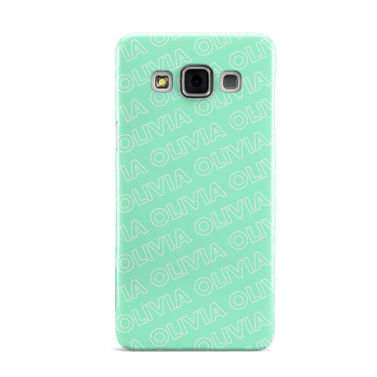 Personalised Aqua Diagonal Name Samsung Galaxy A3 Case