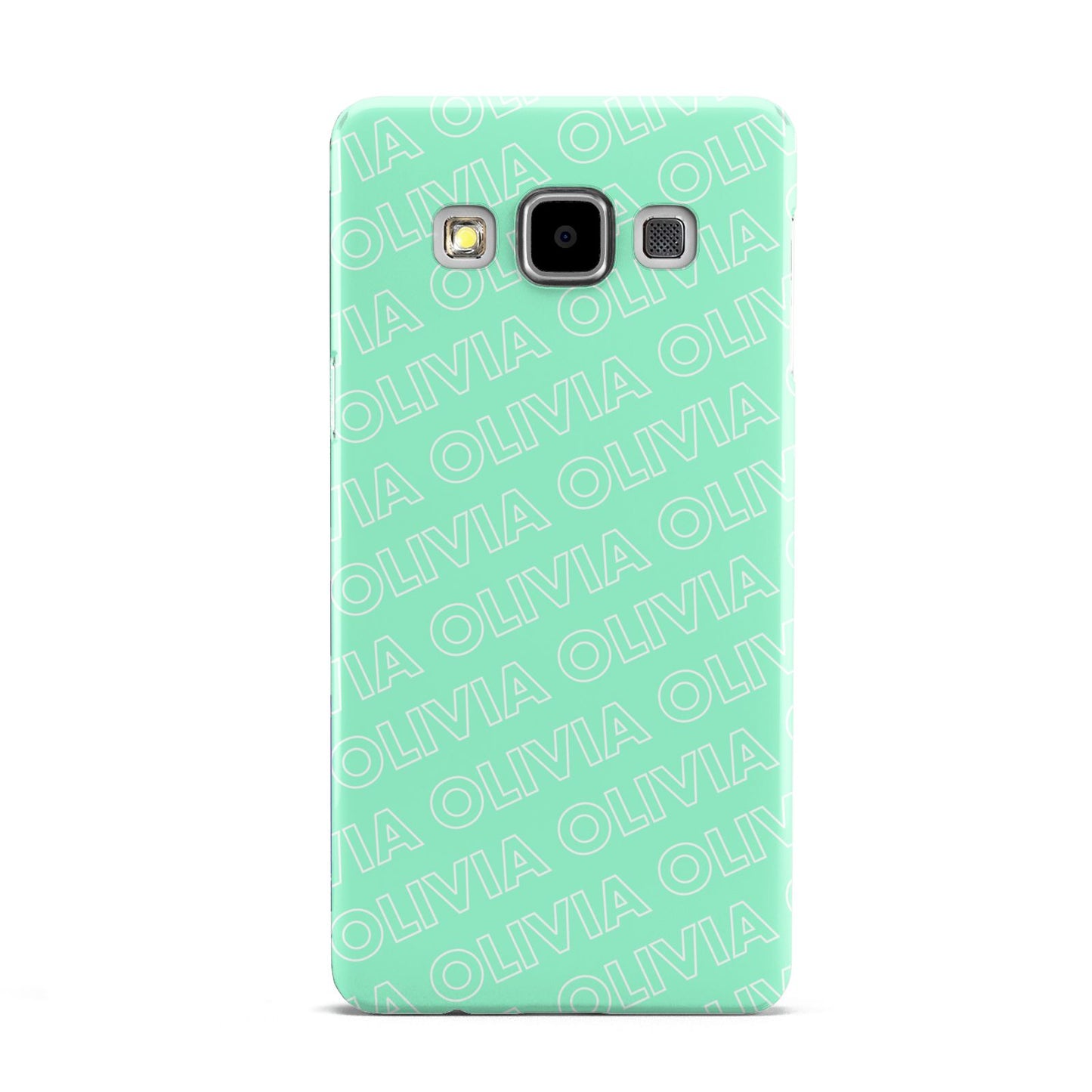 Personalised Aqua Diagonal Name Samsung Galaxy A5 Case