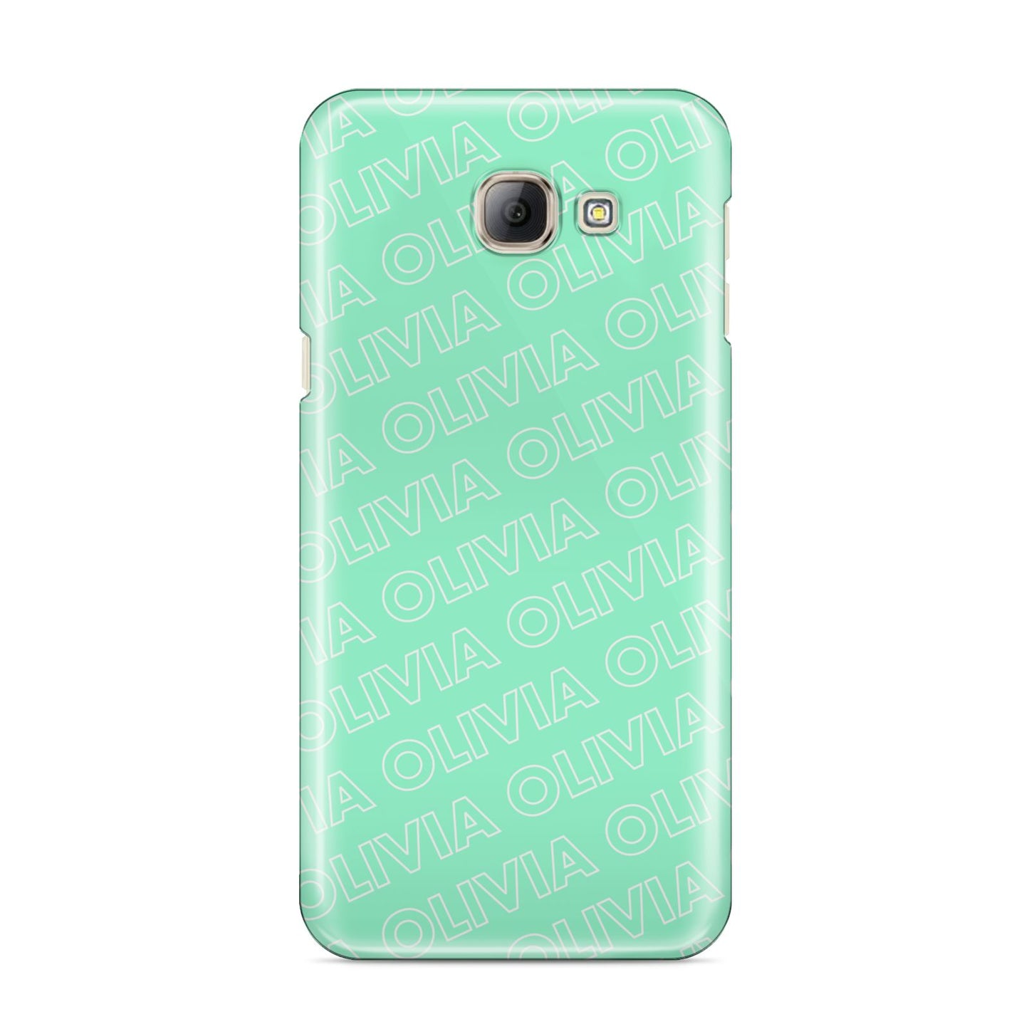 Personalised Aqua Diagonal Name Samsung Galaxy A8 2016 Case