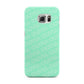 Personalised Aqua Diagonal Name Samsung Galaxy S6 Edge Case