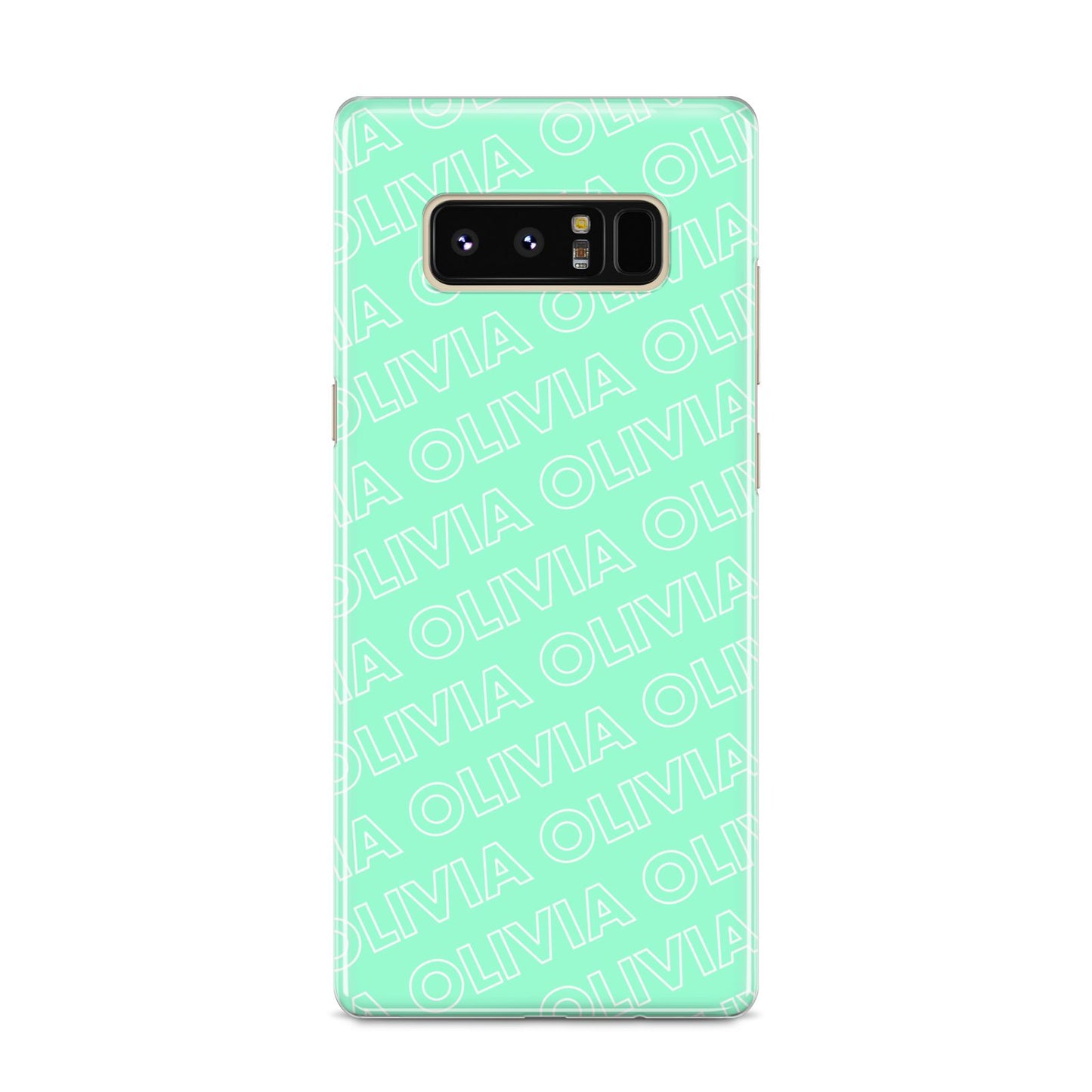 Personalised Aqua Diagonal Name Samsung Galaxy S8 Case