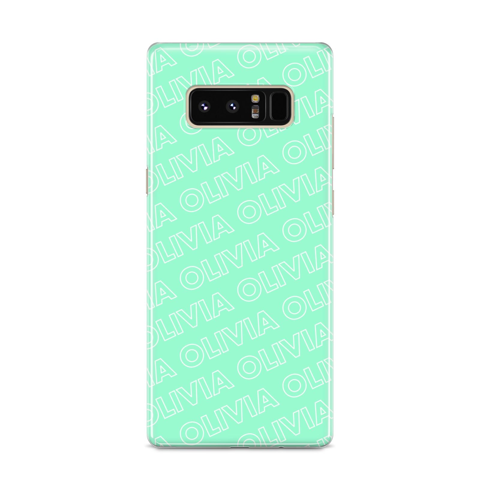 Personalised Aqua Diagonal Name Samsung Galaxy S8 Case