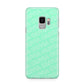 Personalised Aqua Diagonal Name Samsung Galaxy S9 Case