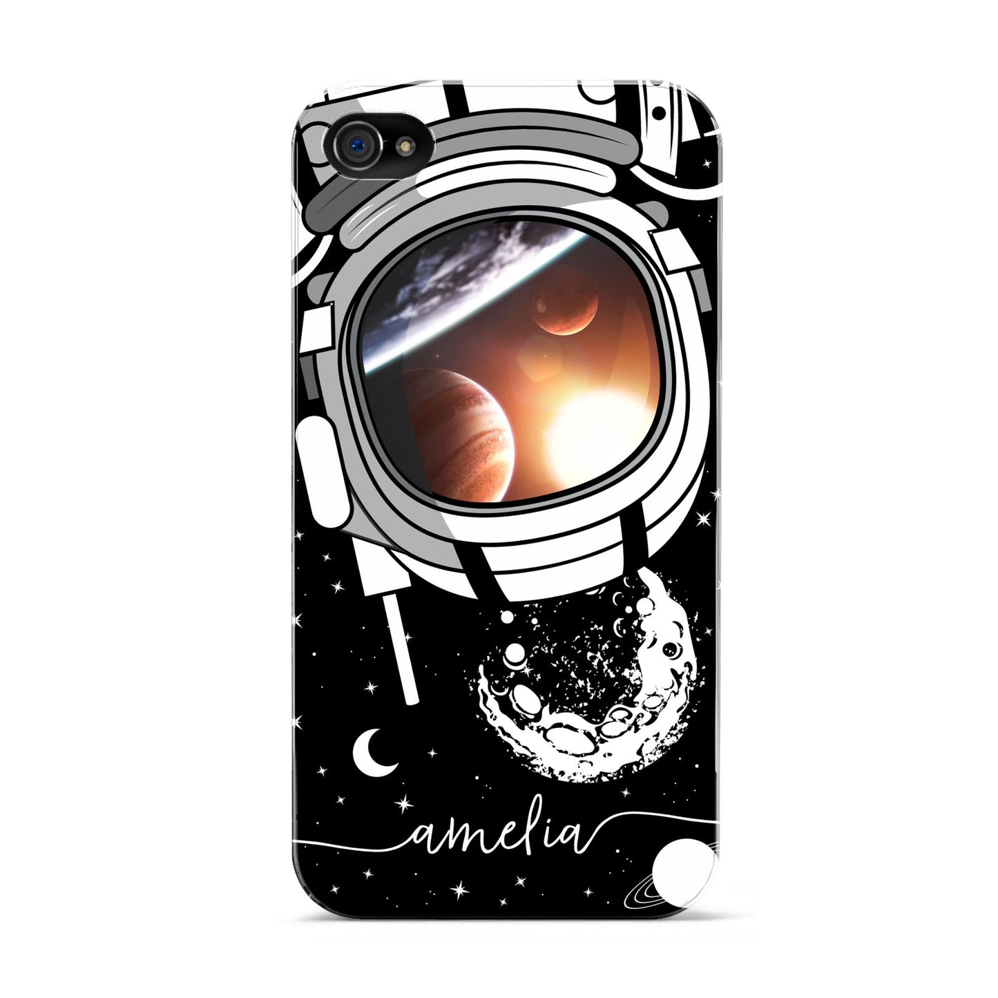 Personalised Astronaut in Space Name Apple iPhone 4s Case