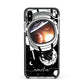 Personalised Astronaut in Space Name Apple iPhone Xs Max Impact Case Black Edge on Silver Phone