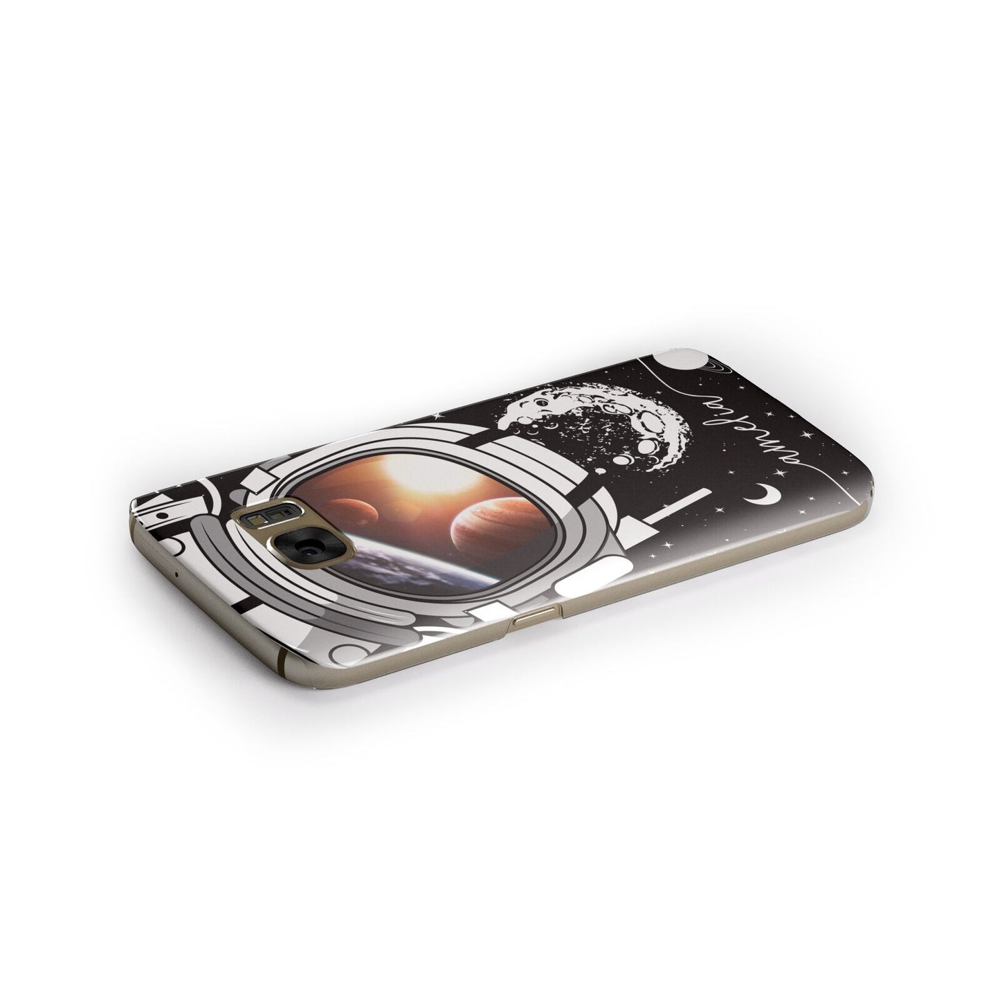 Personalised Astronaut in Space Name Samsung Galaxy Case Side Close Up