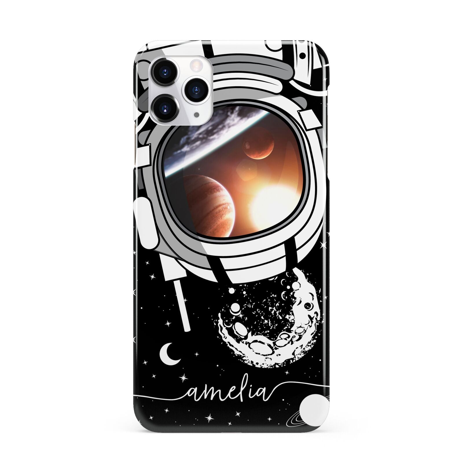 Personalised Astronaut in Space Name iPhone 11 Pro Max 3D Snap Case
