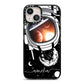 Personalised Astronaut in Space Name iPhone 13 Black Impact Case on Silver phone