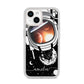 Personalised Astronaut in Space Name iPhone 14 Clear Tough Case Starlight