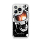Personalised Astronaut in Space Name iPhone 14 Pro Clear Tough Case Silver