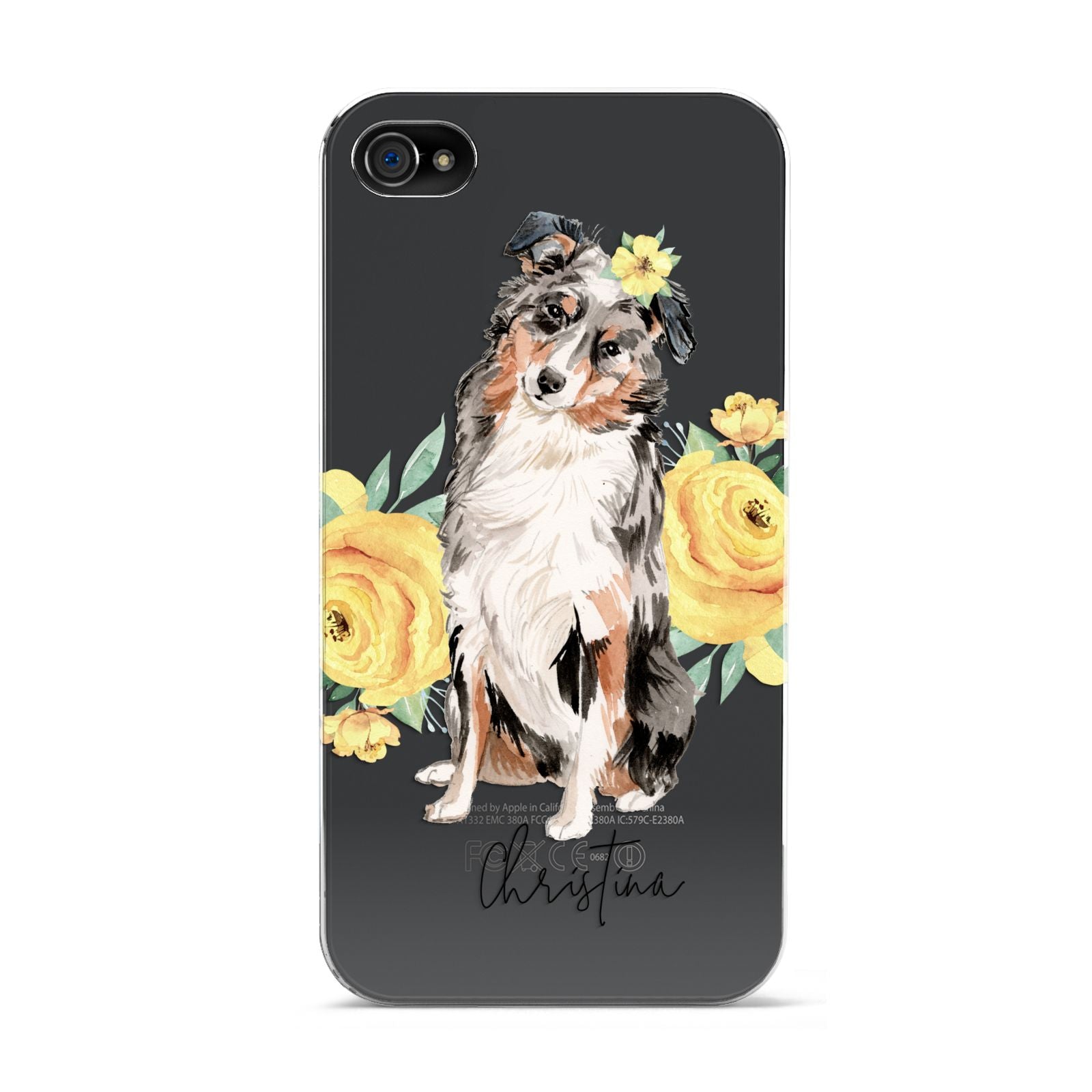 Personalised Australian Shepherd Apple iPhone 4s Case