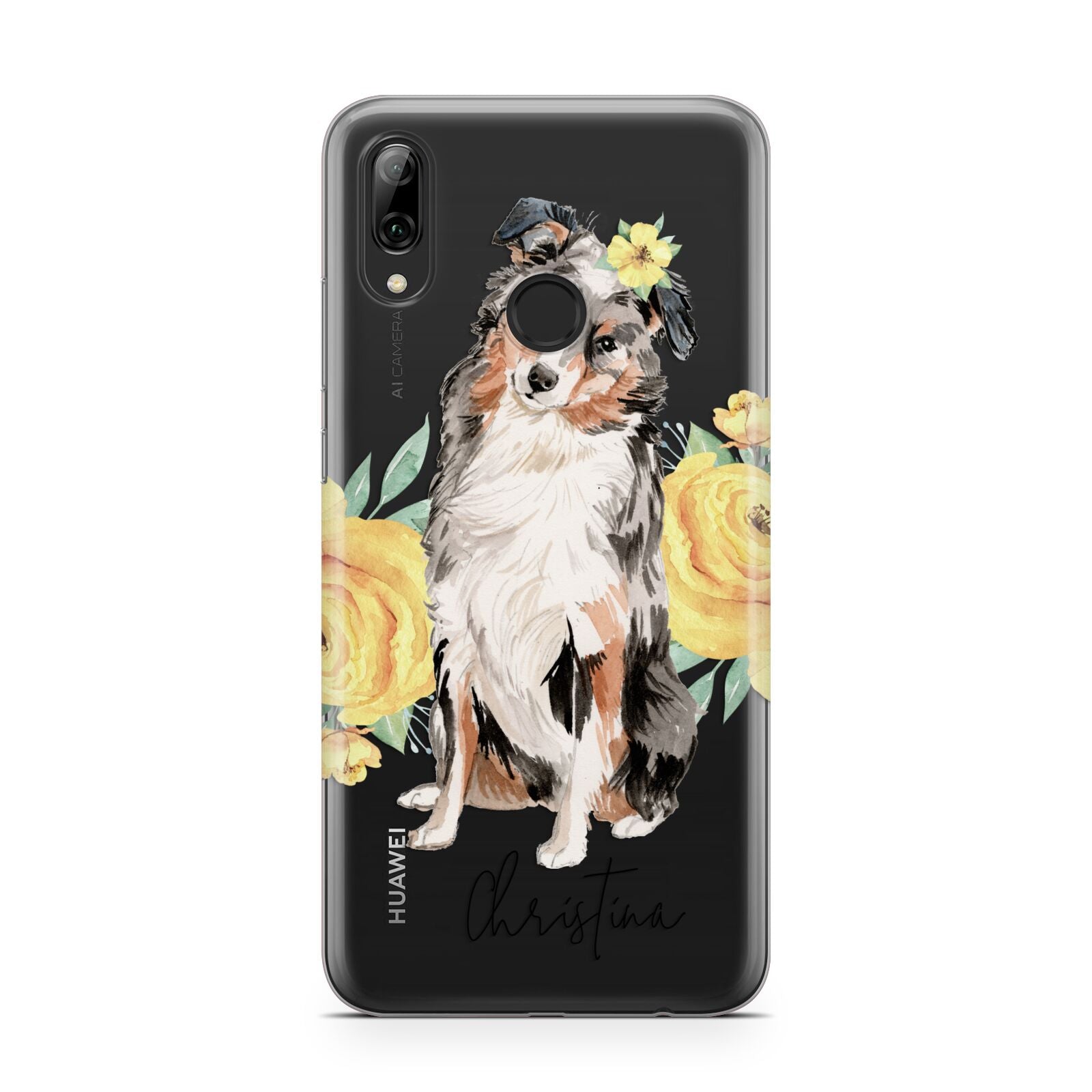 Personalised Australian Shepherd Huawei Y7 2019