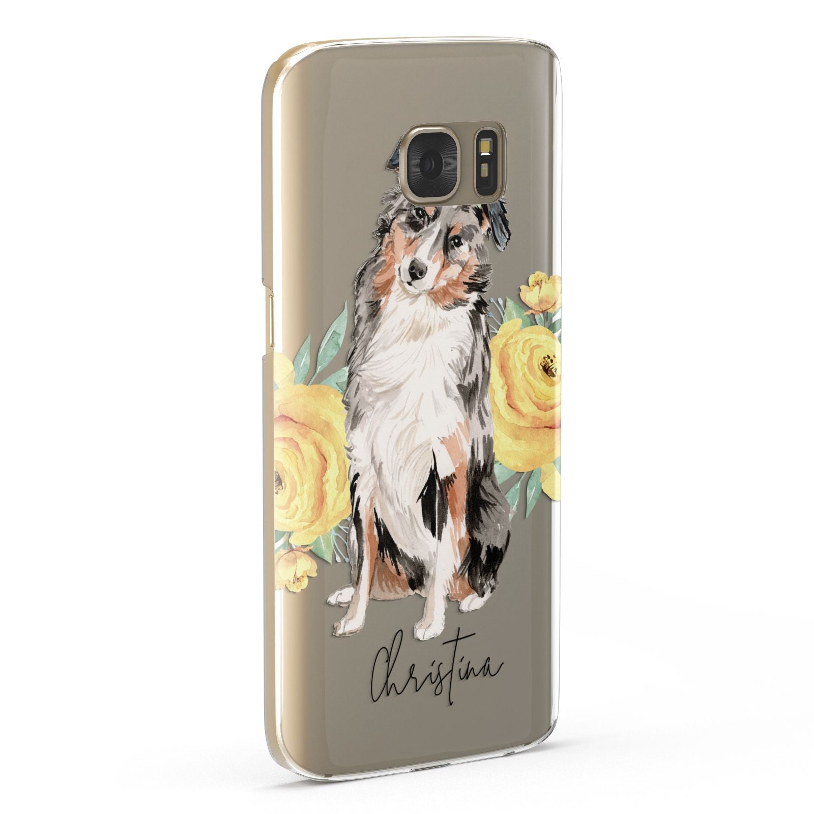 Personalised Australian Shepherd Samsung Galaxy Case Fourty Five Degrees
