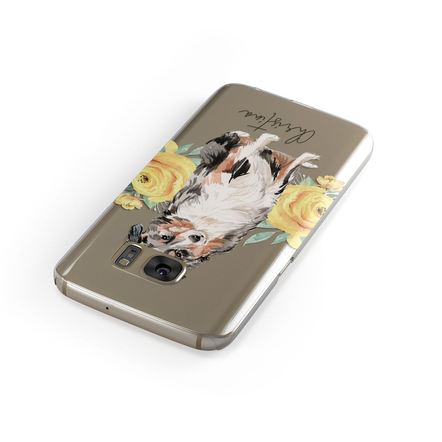 Personalised Australian Shepherd Samsung Galaxy Case Front Close Up