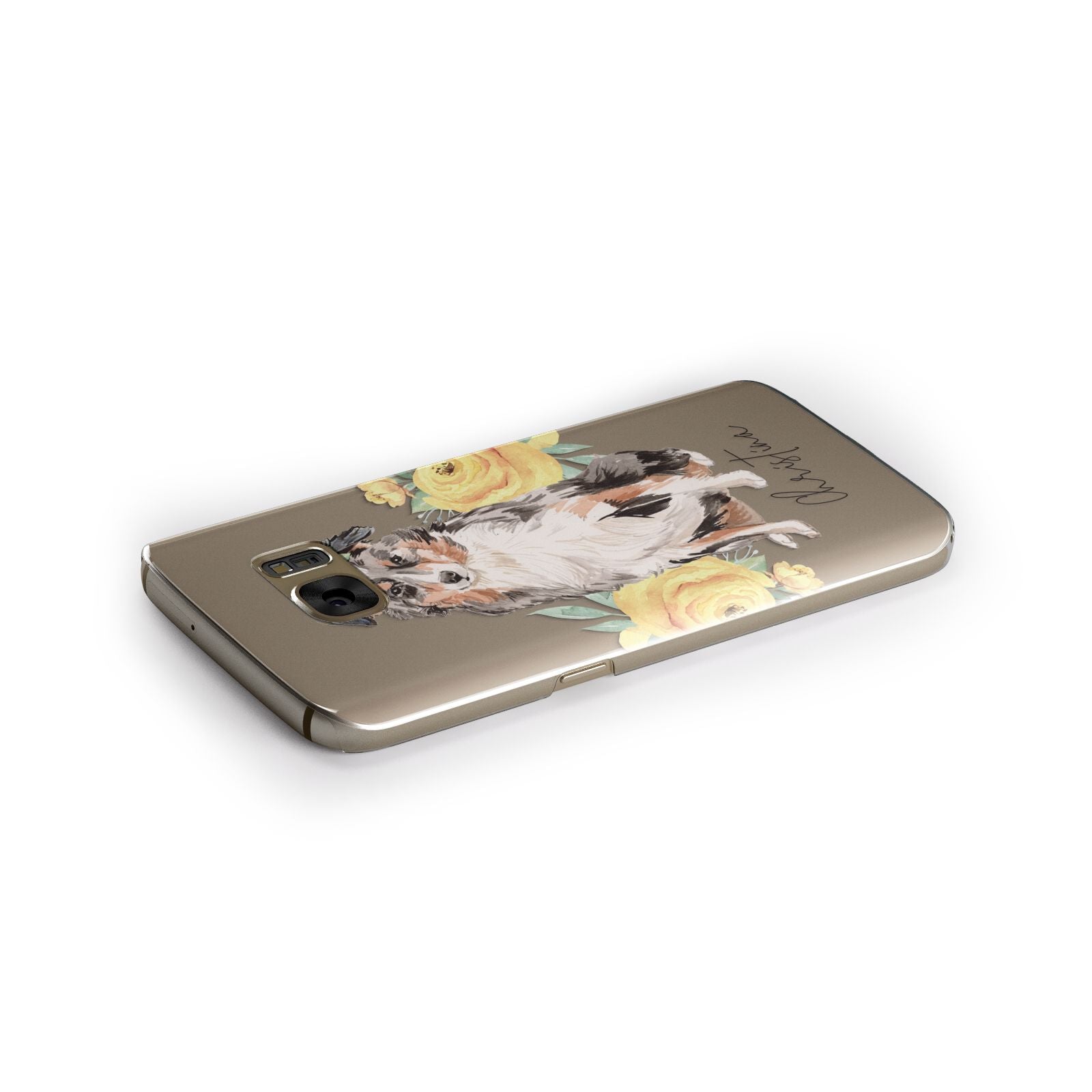 Personalised Australian Shepherd Samsung Galaxy Case Side Close Up