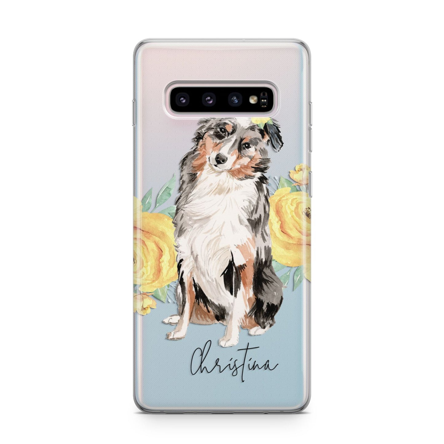 Personalised Australian Shepherd Samsung Galaxy S10 Plus Case