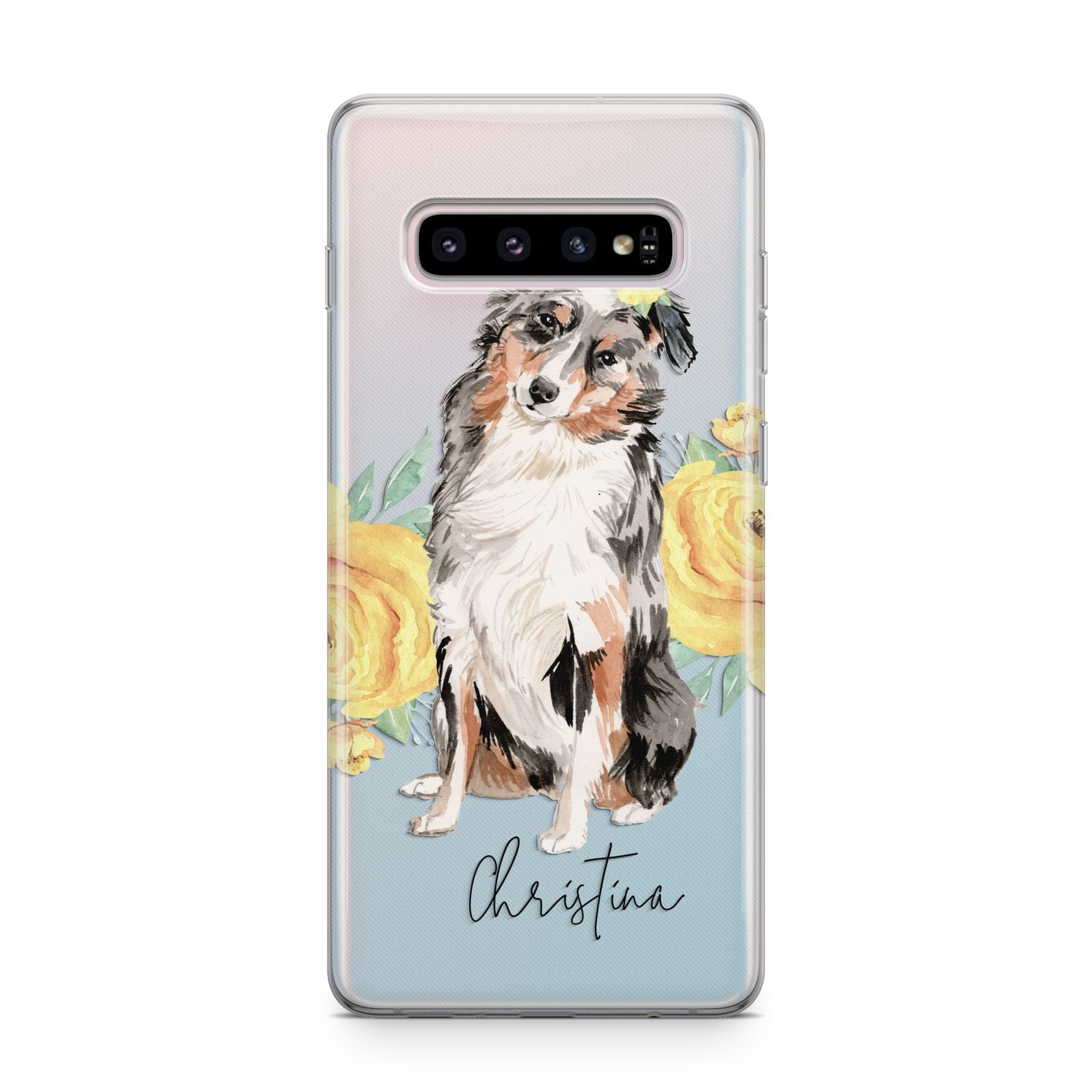 Personalised Australian Shepherd Samsung Galaxy S10 Plus Case