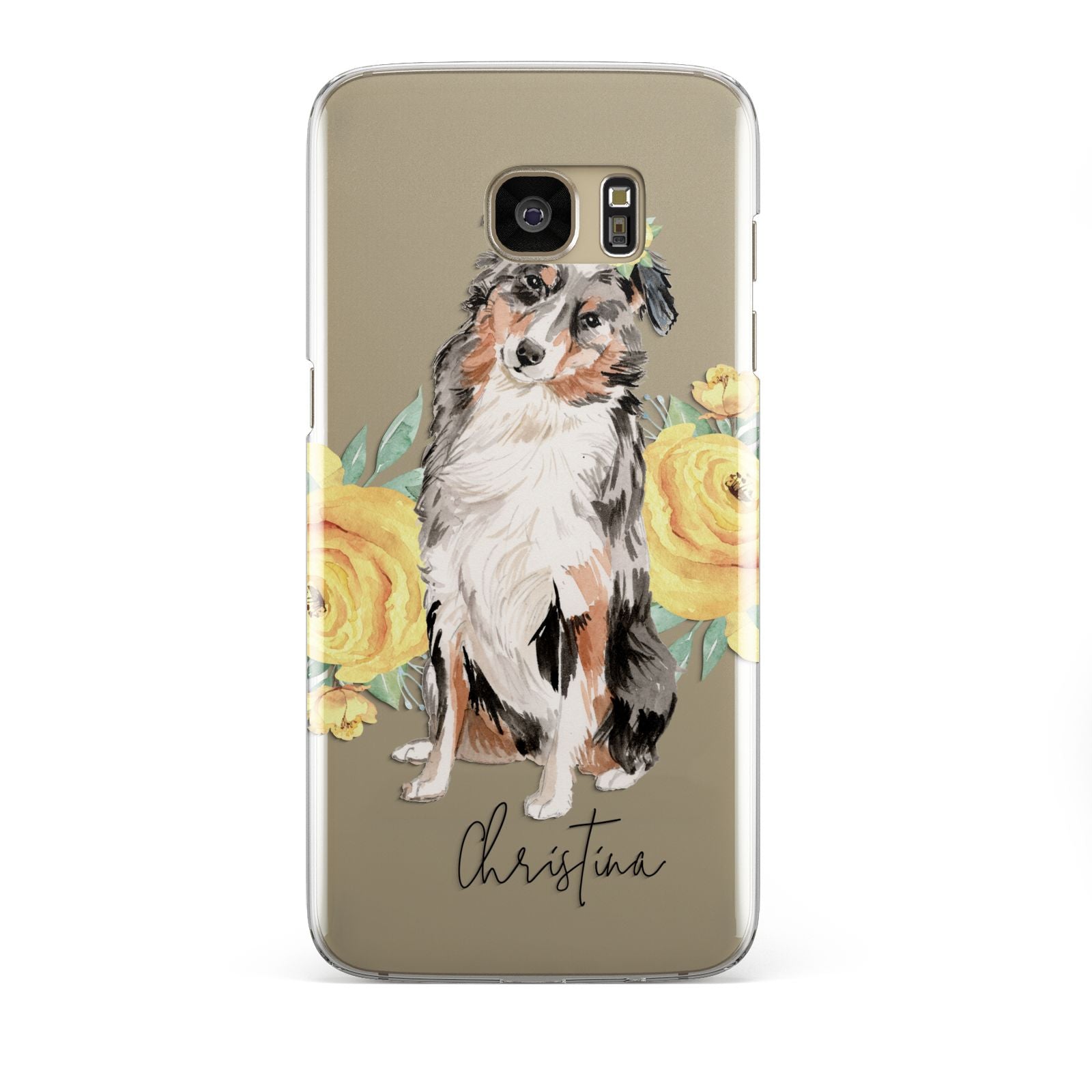 Personalised Australian Shepherd Samsung Galaxy S7 Edge Case