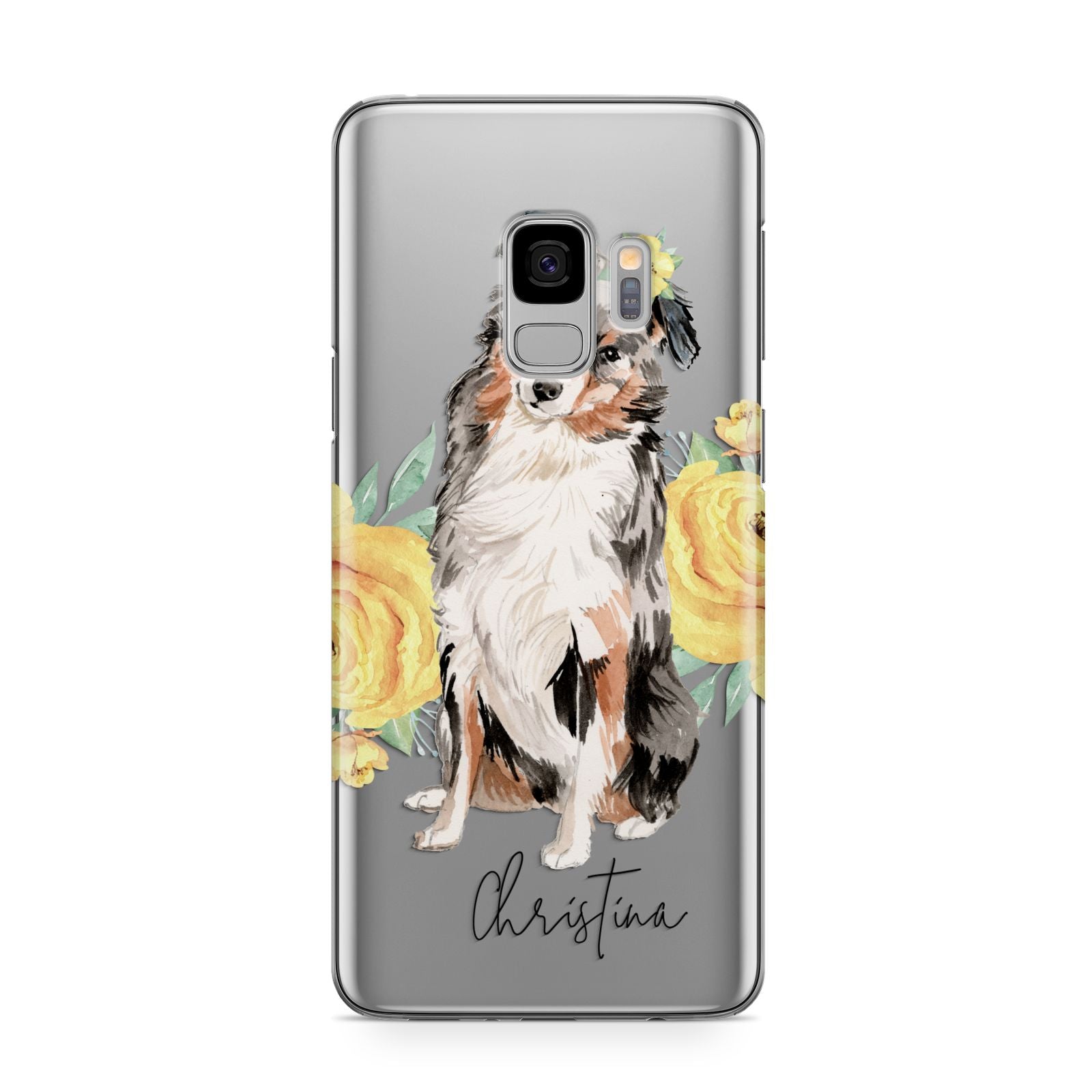 Personalised Australian Shepherd Samsung Galaxy S9 Case